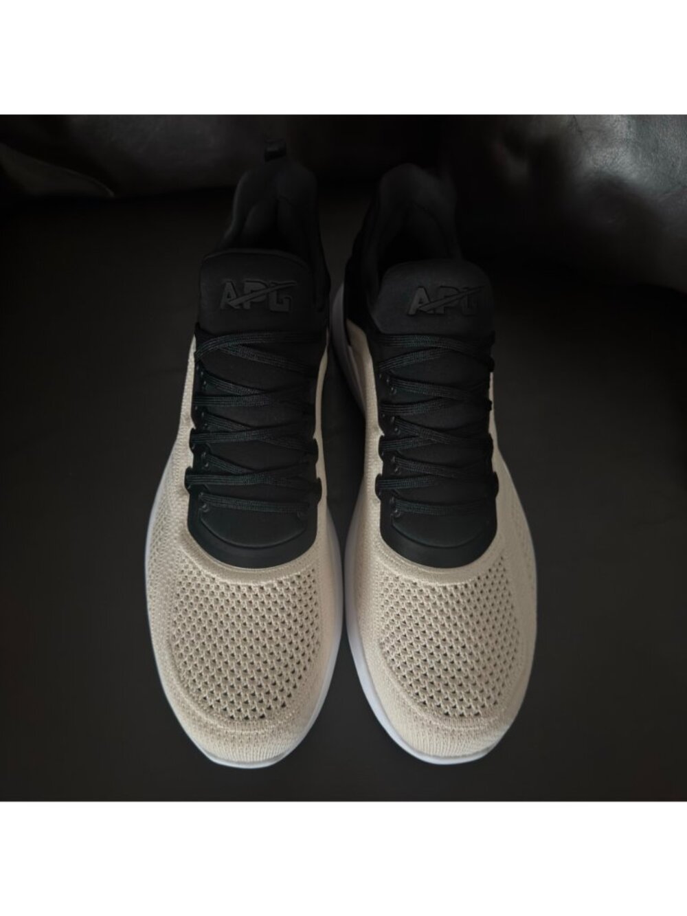 APL Techloom Tracer Mens Running Shoes Beige & Black Size 14 lightweight NWOB - Picture 2 of 11